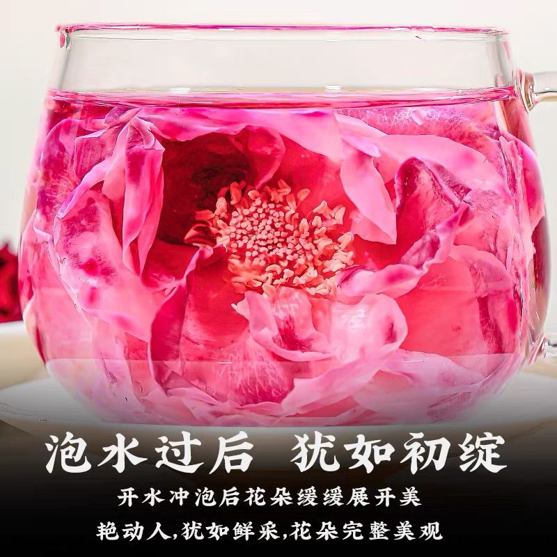 云南冻干墨红玫瑰花茶大朵重瓣干玫瑰花正品泡水喝无硫熏泡水代茶 图片 6