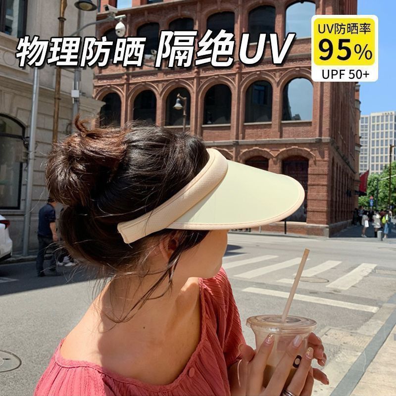 网红同款遮阳帽女防晒帽防紫外线空顶帽韩骑车夏太阳户外大帽檐4【3天内发货】 图片 4