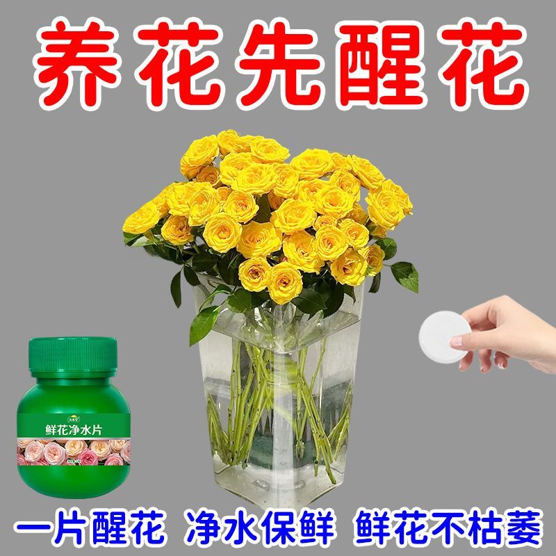 鲜花保鲜消毒片水养花卉保鲜剂净化水质花期延长剂持久花店通用 图片 2