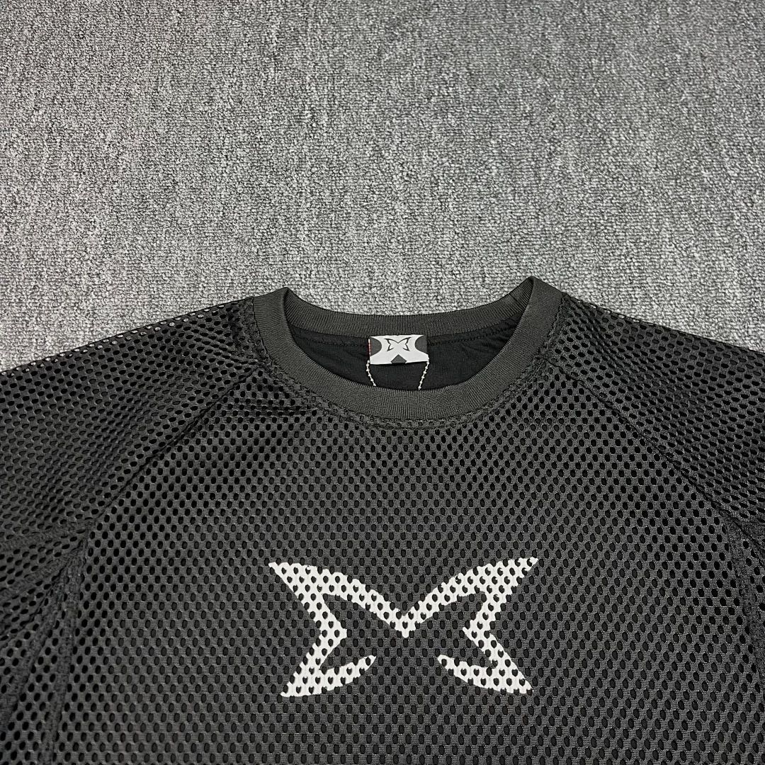 Mertra Street Style Logo Print Mesh Short-sleeve American Casual Unisex Sports Quick-dry T-shirt Ins_viptrois.com