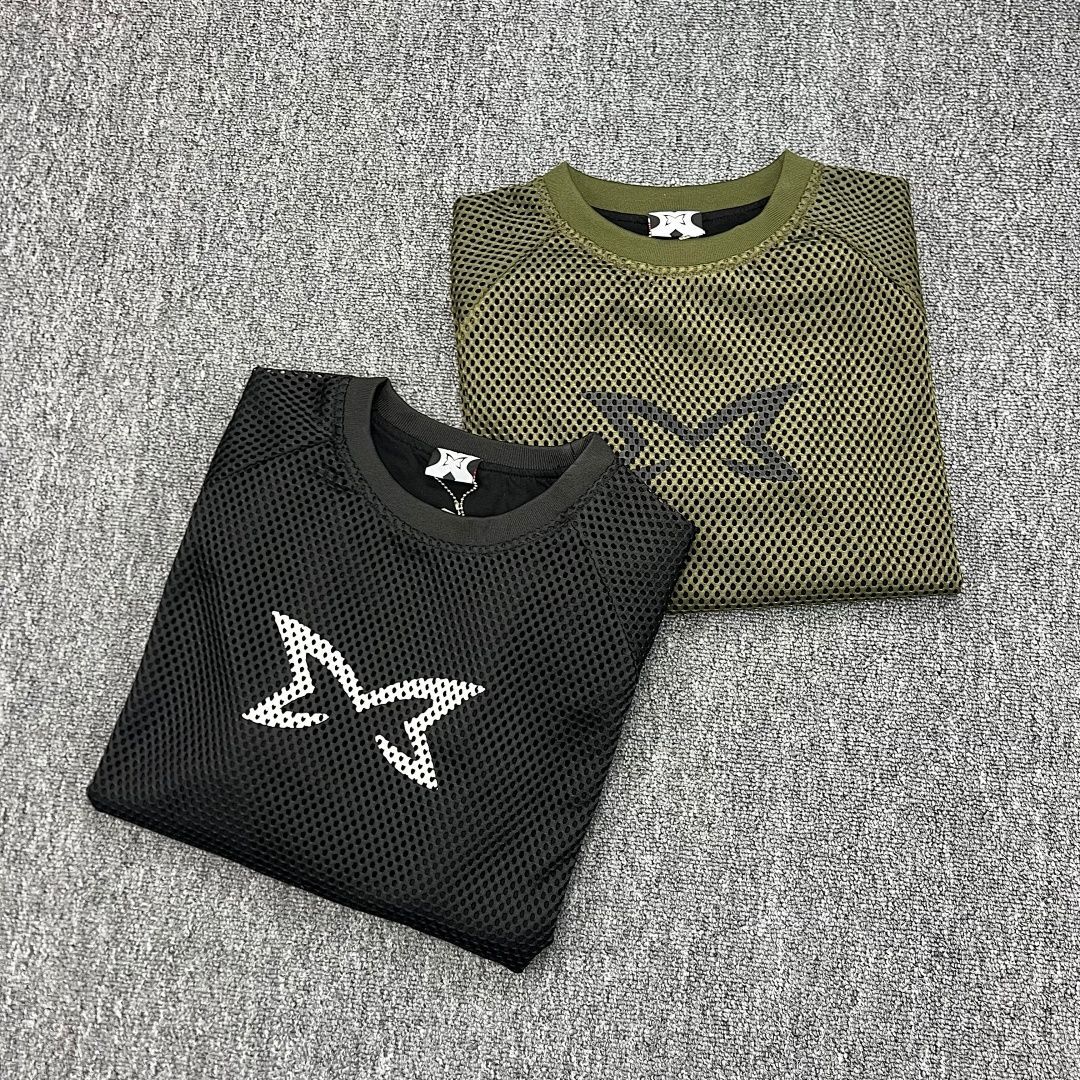 Mertra Street Style Logo Print Mesh Short-sleeve American Casual Unisex Sports Quick-dry T-shirt Ins_viptrois.com