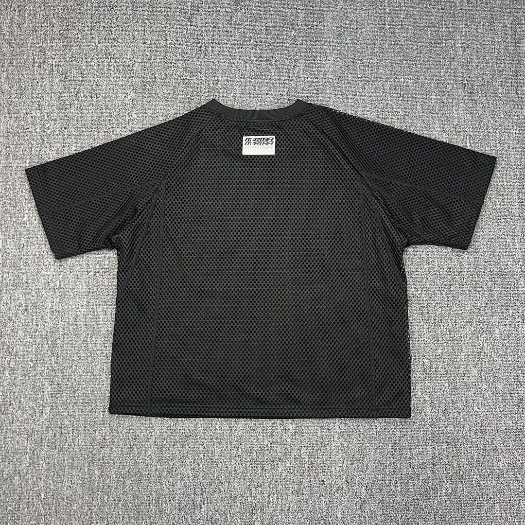 Mertra Street Style Logo Print Mesh Short-sleeve American Casual Unisex Sports Quick-dry T-shirt Ins_viptrois.com