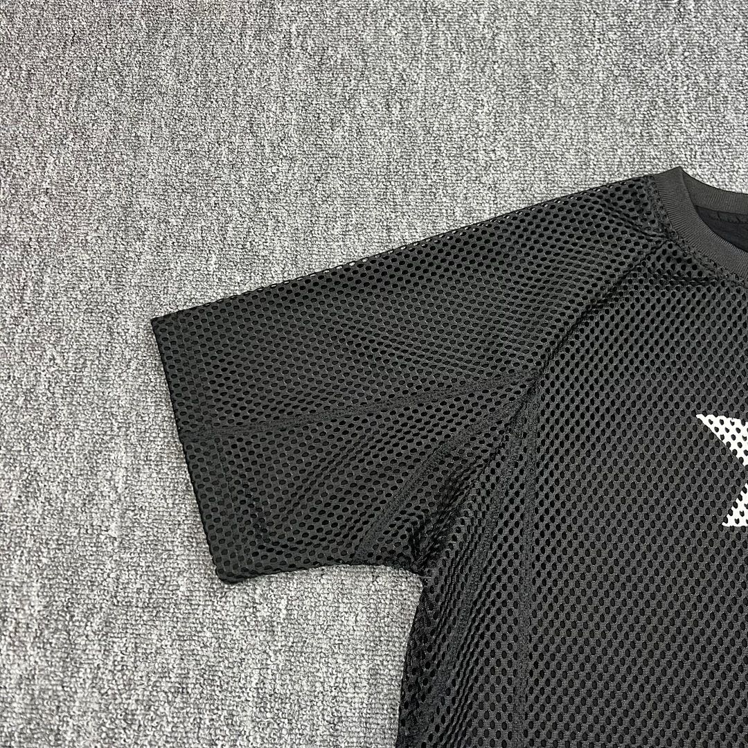 Mertra Street Style Logo Print Mesh Short-sleeve American Casual Unisex Sports Quick-dry T-shirt Ins_viptrois.com