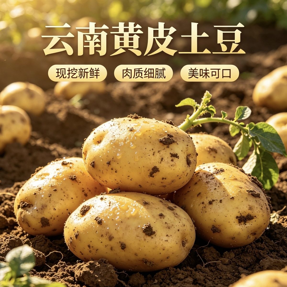 雪山脚下天然马铃薯云南土豆黄皮洋芋新鲜马铃薯农家蔬菜批发 图片 4