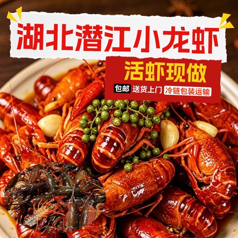 【品牌直营】麻辣蒜蓉小龙虾活虾烹饪聚餐3-5钱加热即食