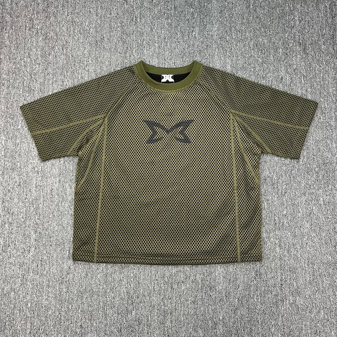 Mertra Street Style Logo Print Mesh Short-sleeve American Casual Unisex Sports Quick-dry T-shirt Ins_viptrois.com