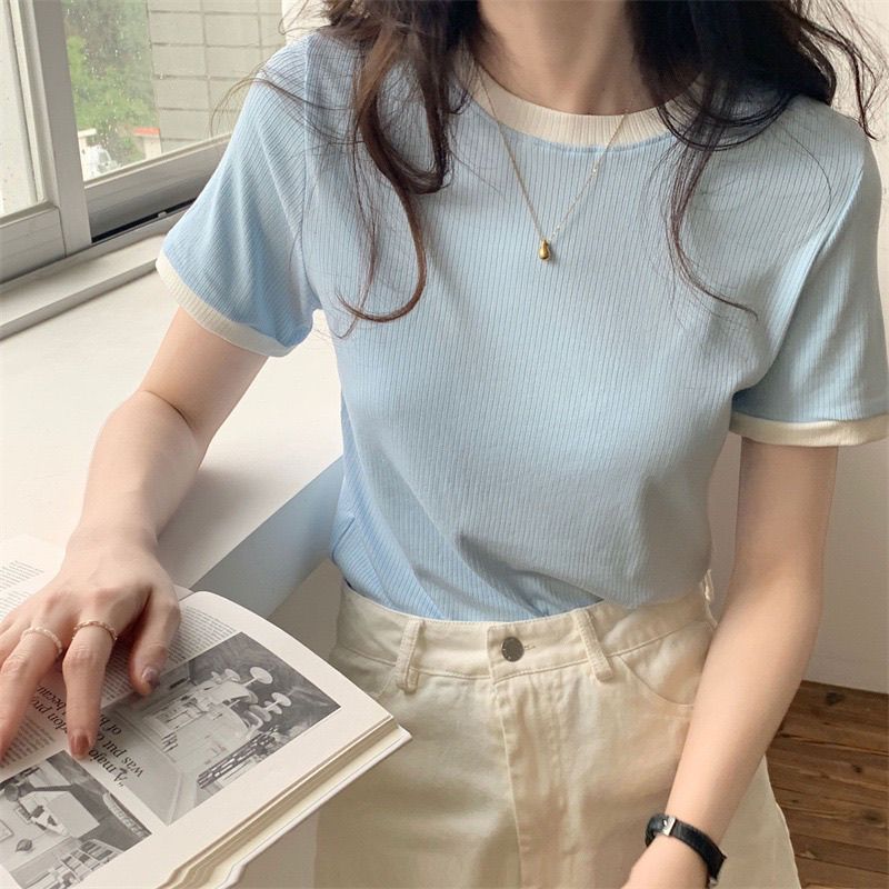 休闲打底衫上衣女修身短袖T恤女2026夏季新款韩版学生圆领3天内发货