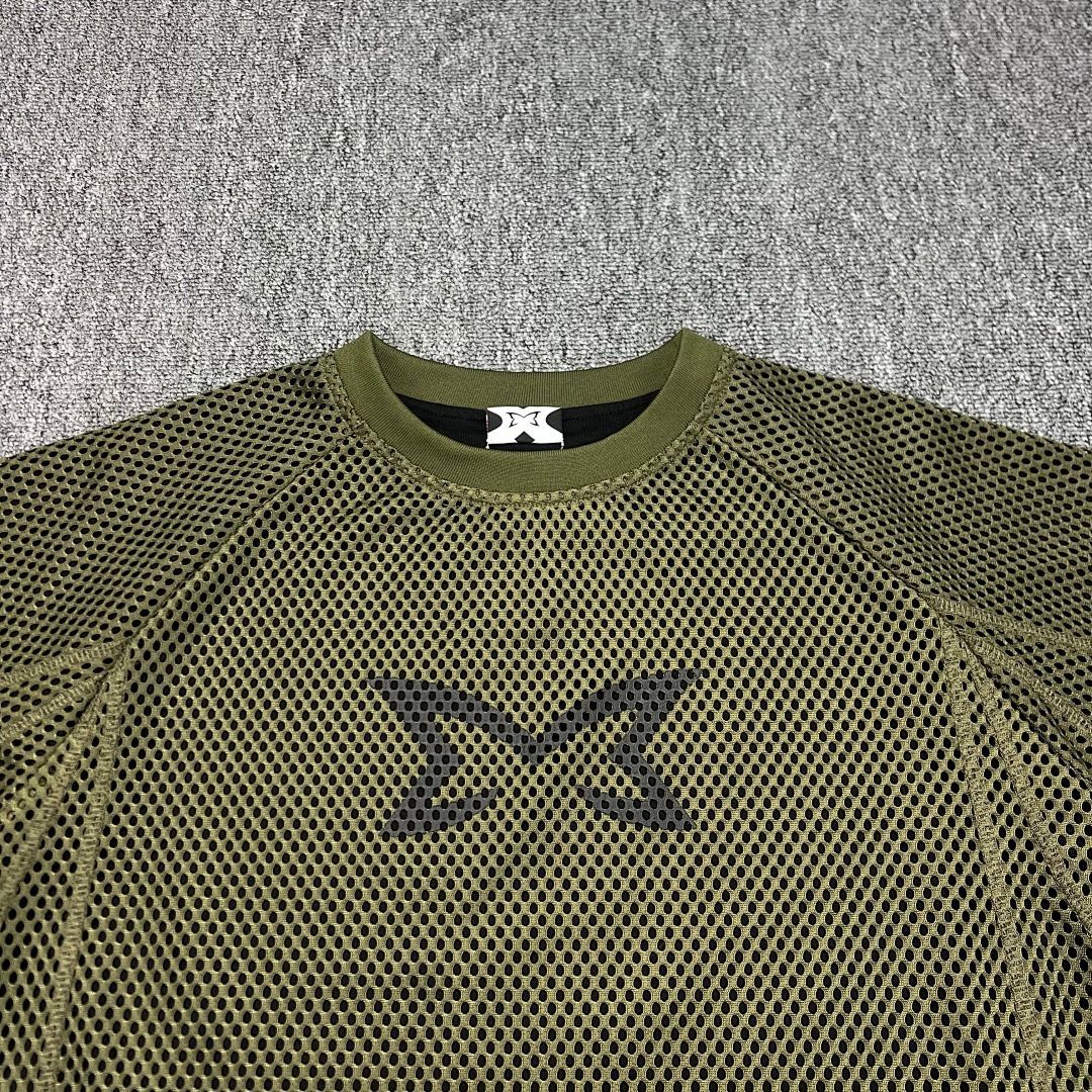 Mertra Street Style Logo Print Mesh Short-sleeve American Casual Unisex Sports Quick-dry T-shirt Ins_viptrois.com