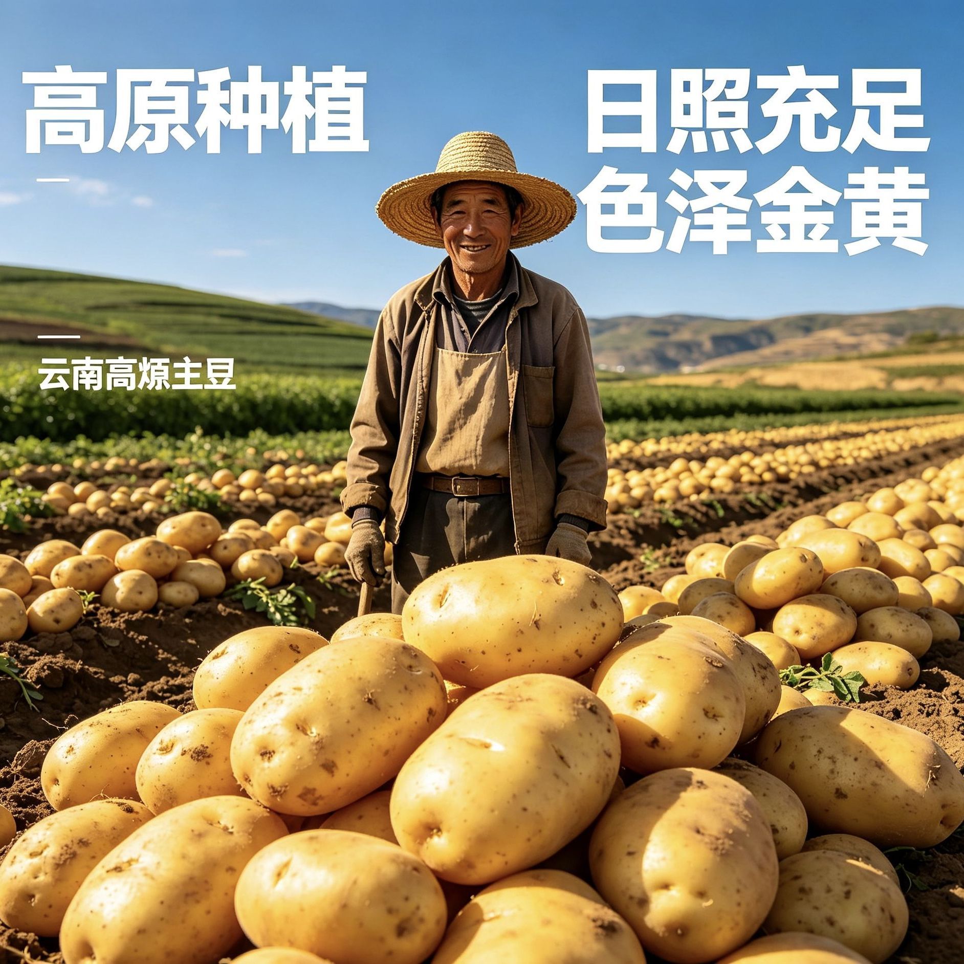 云南高原黄皮土豆现挖新鲜土豆黄皮沙面土豆蔬菜洋芋马铃薯