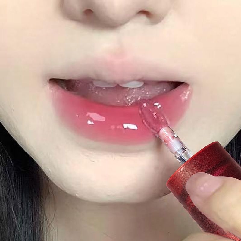 晨间白桃草莓冻~嫩嘟嘟水光唇蜜镜面滋润学生素颜唇釉不掉色口红