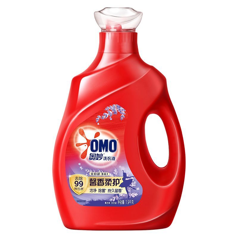 奥妙洗衣液全自动三合一薰衣草持久留香除菌含金纺实惠家用瓶装