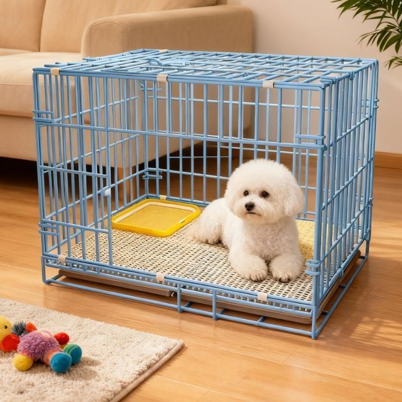 折叠狗笼笼子笼狗笼兔笼宠物加粗中小型厕所分离室内家用别墅犬笼