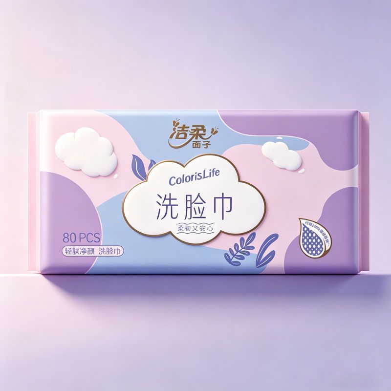洁柔洗脸巾绵柔巾80抽加厚干湿两用卸妆洁面巾擦脸巾抽取式纸巾