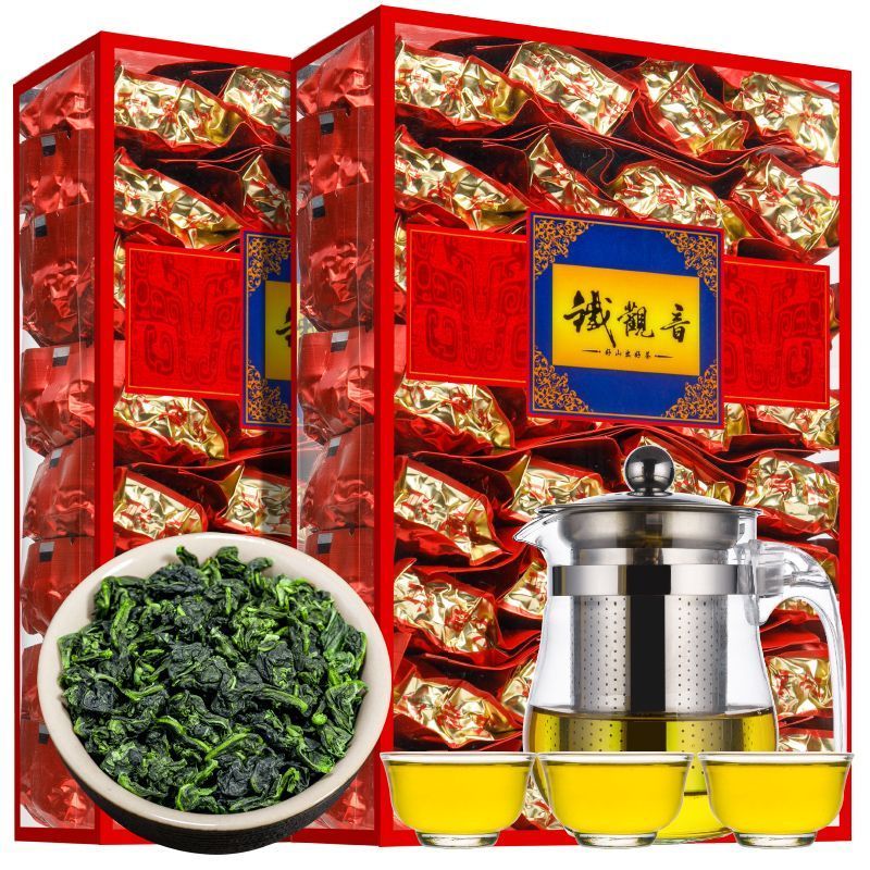 【赠茶具】新茶铁观音茶叶礼盒装浓香型真空包装小袋装250g/500g