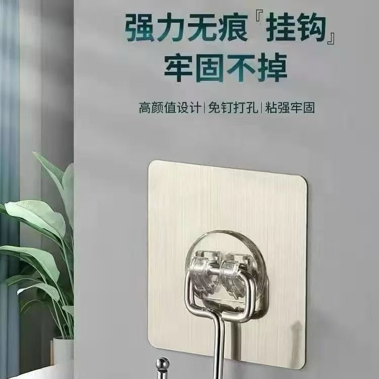 金属加大挂钩墙上自粘强力免打孔厨房宿舍重物钩墙壁承重强力胶3天内发货