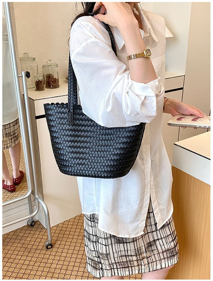 Geflochtene Stroh-umhängetasche Für Damen Große Strandtasche_voghion.com