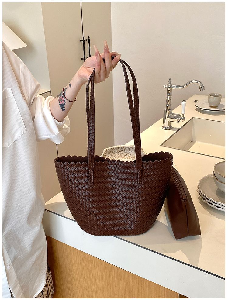 Geflochtene Stroh-umhängetasche Für Damen Große Strandtasche_voghion.com