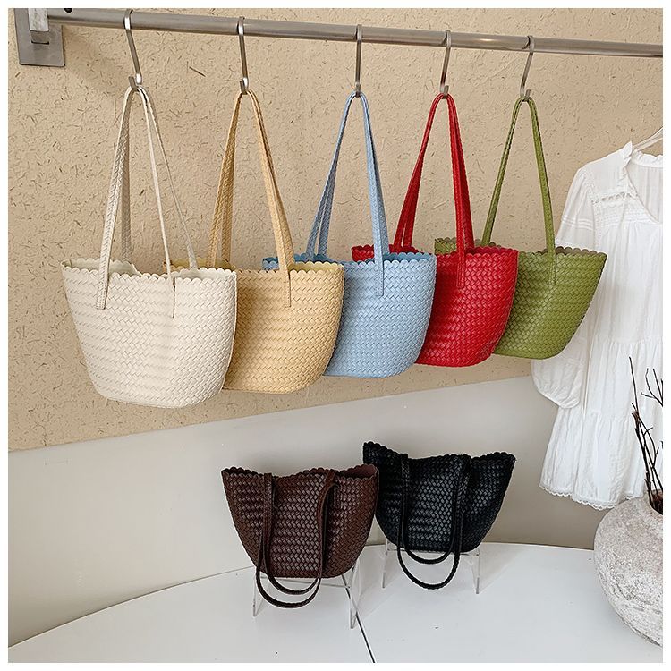 Geflochtene Stroh-umhängetasche Für Damen Große Strandtasche_voghion.com