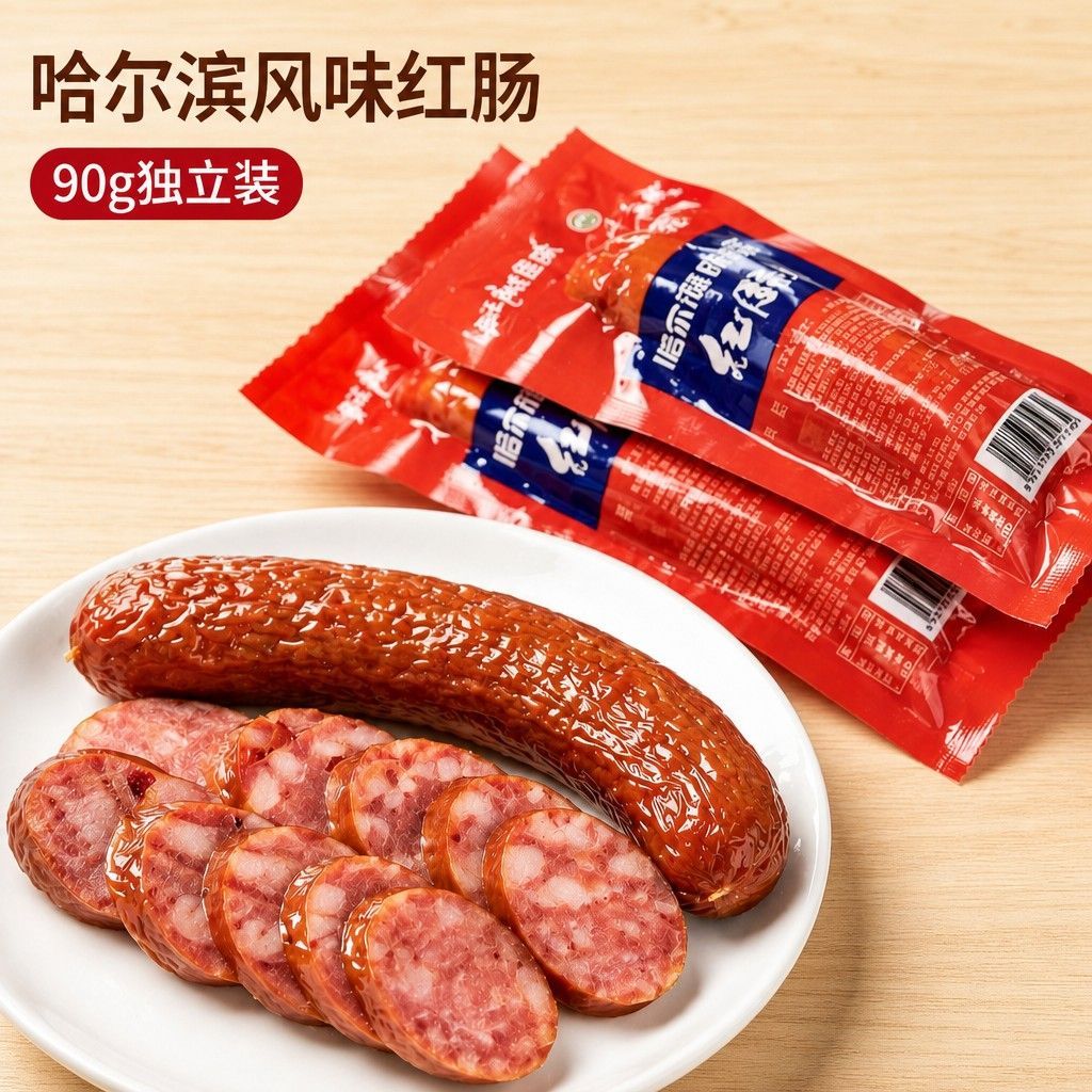 哈尔滨风味红肠20根熏肠肉肠腊肠东北特产熟食香肠正宗红肠下酒菜