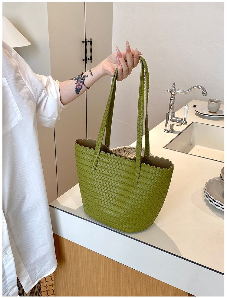 Geflochtene Stroh-umhängetasche Für Damen Große Strandtasche_voghion.com