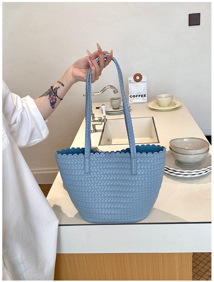 Geflochtene Stroh-umhängetasche Für Damen Große Strandtasche_voghion.com