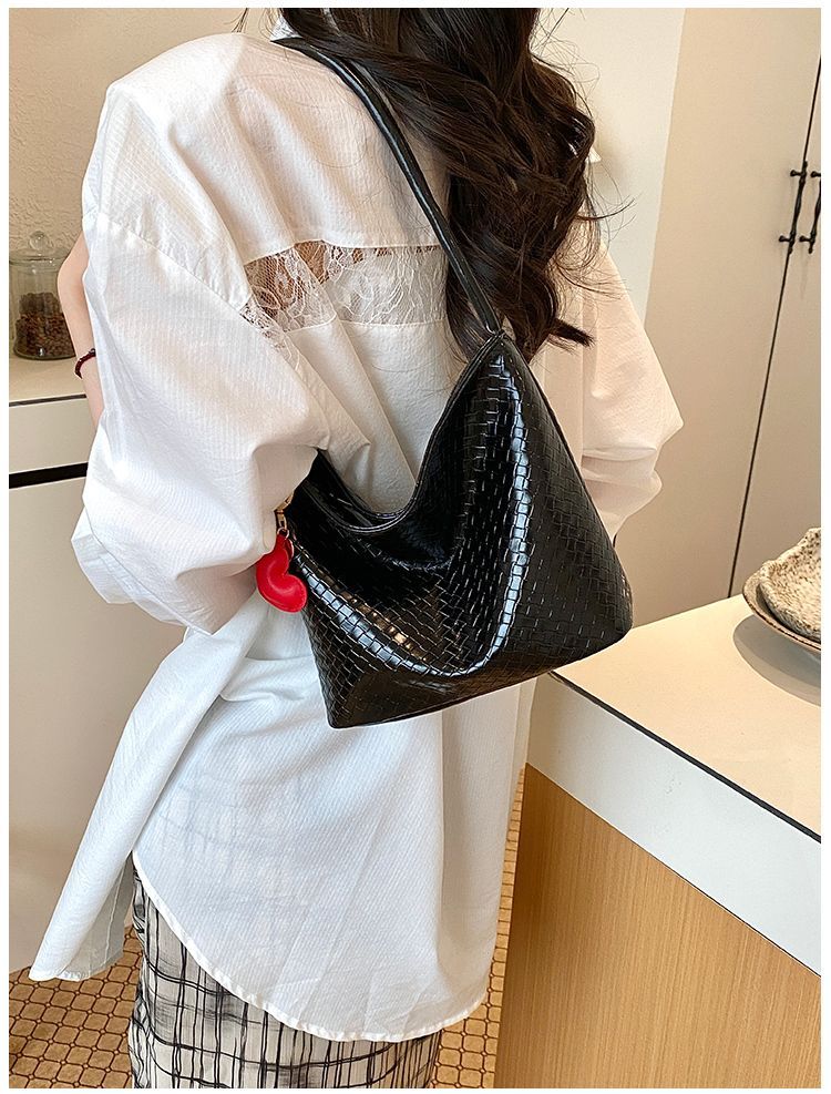 Borsa a spalla donna in argento intrecciato tote elegante chic_voghion.com