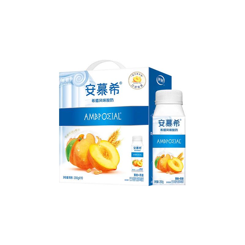5月伊利安慕希原味酸奶205g12盒安慕希黄桃燕麦酸奶200g10瓶