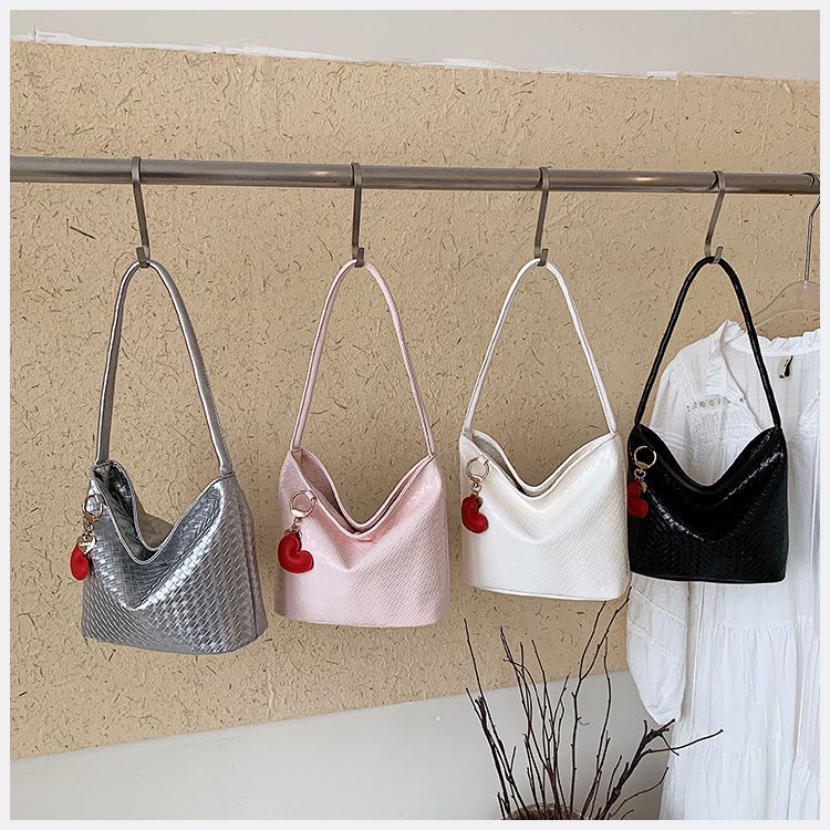 Borsa a spalla donna in argento intrecciato tote elegante chic_voghion.com