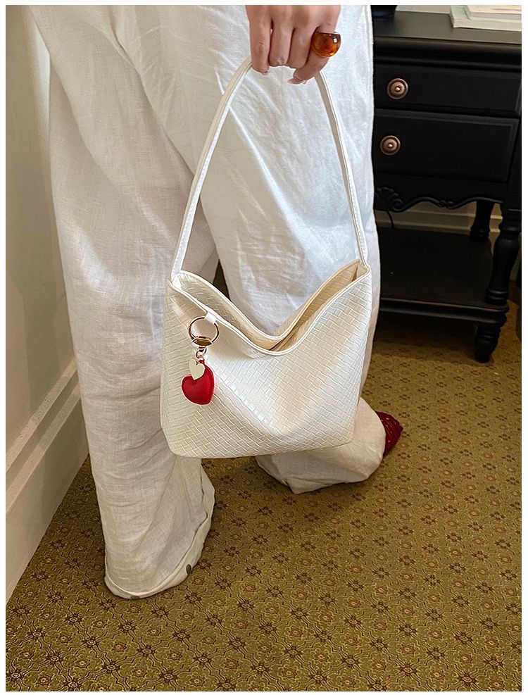 Borsa a spalla donna in argento intrecciato tote elegante chic_voghion.com