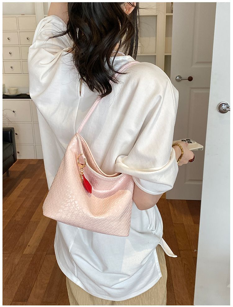 Borsa a spalla donna in argento intrecciato tote elegante chic_voghion.com