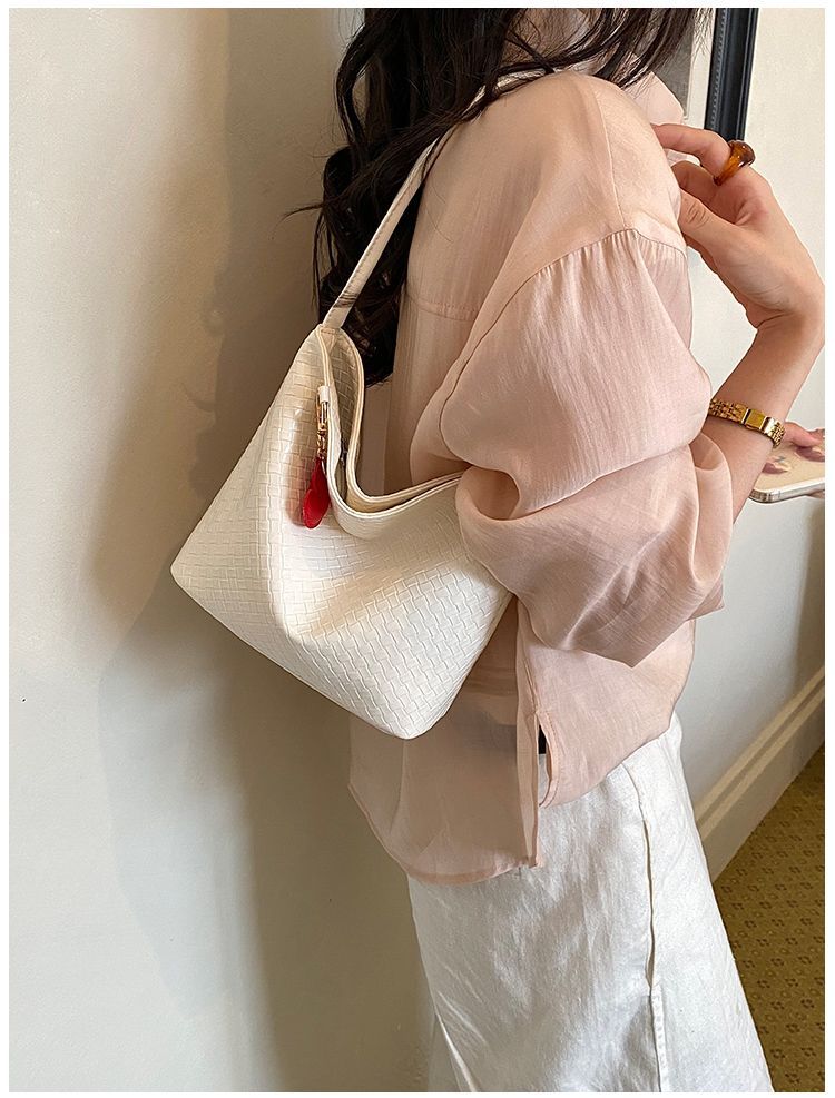 Borsa a spalla donna in argento intrecciato tote elegante chic_voghion.com