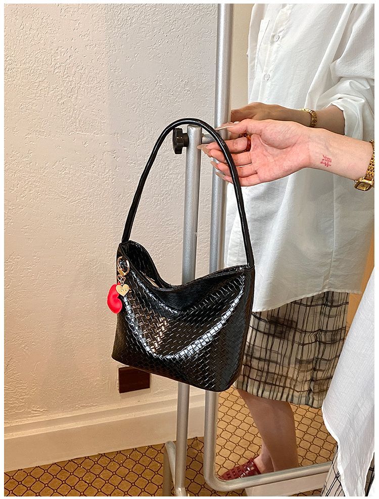Borsa a spalla donna in argento intrecciato tote elegante chic_voghion.com