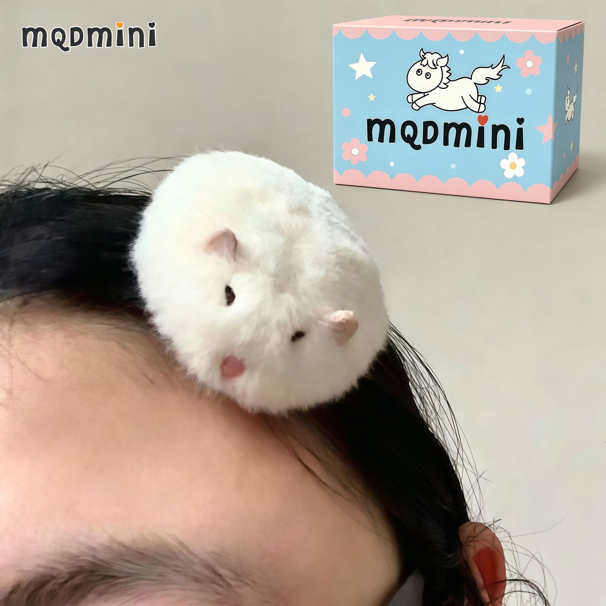 【MQD】MINI超萌毛绒小仓鼠发夹毛茸
