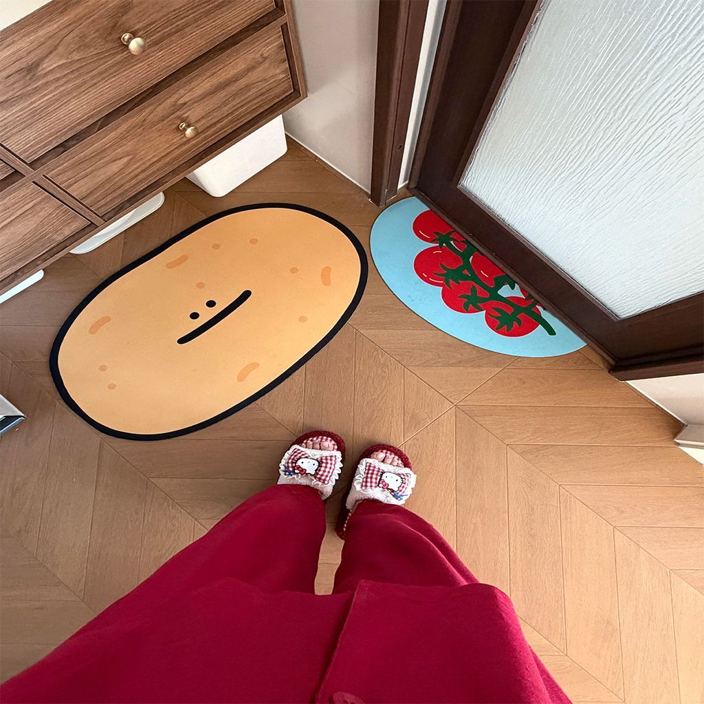 韩系可爱土豆浴室地垫简约ins风软硅藻泥卫浴防滑耐脏吸水脚垫