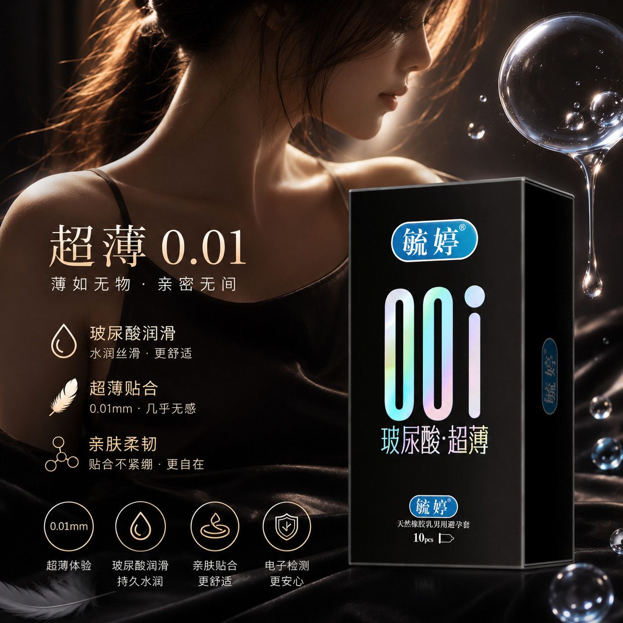 毓婷超薄避孕套官方旗舰店正品安全套超薄男女士专用玻尿酸bytt