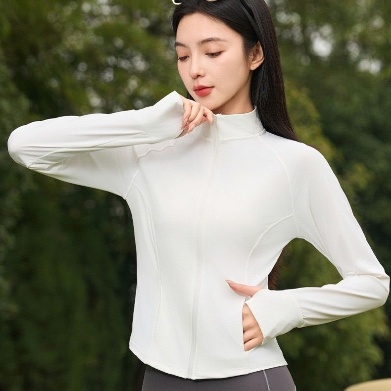 口袋新款立领衣女运动外套夏季透气紫外线瑜伽显瘦冰丝修身防晒【3天内发货】 图片 8