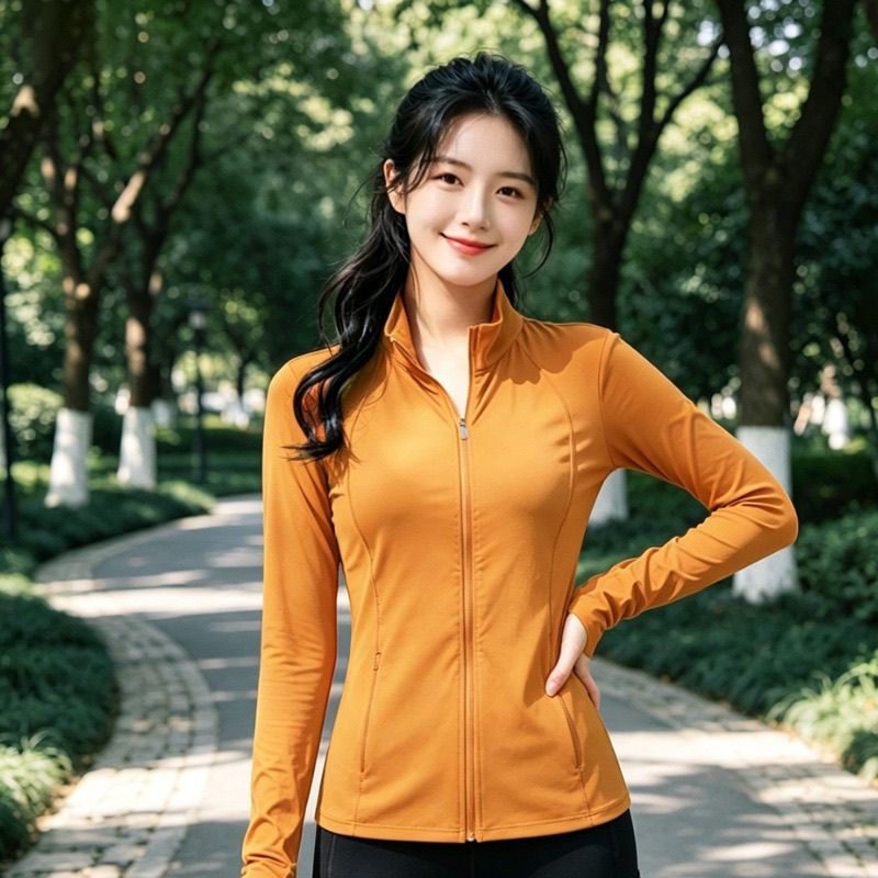 口袋新款立领衣女运动外套夏季透气紫外线瑜伽显瘦冰丝修身防晒【3天内发货】 图片 6