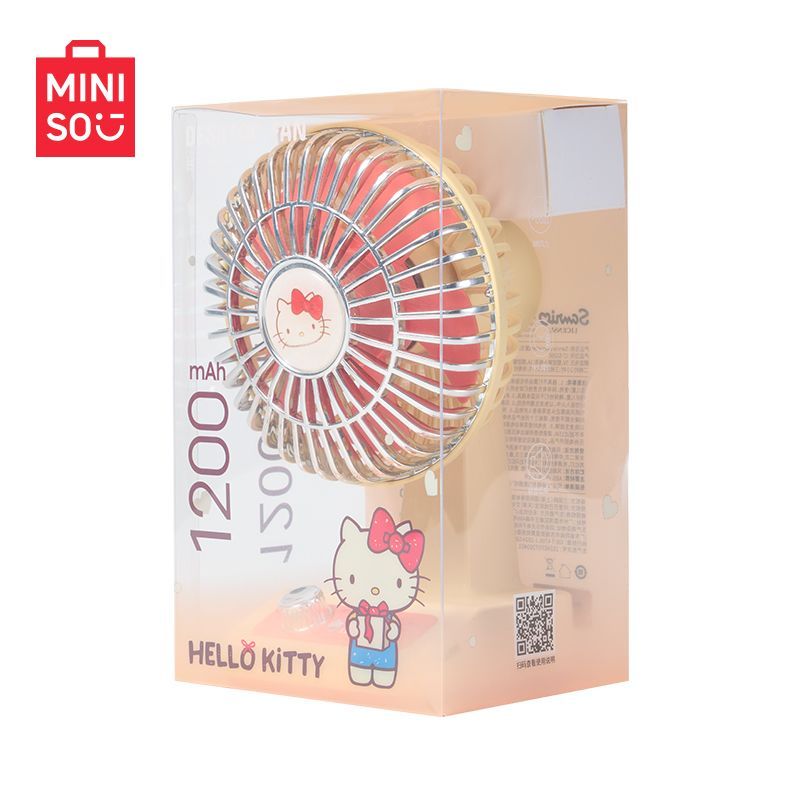 MINISO迷你风扇HelloKitty卡通桌面静音风扇三丽鸥复古办公室宿舍 图片 4