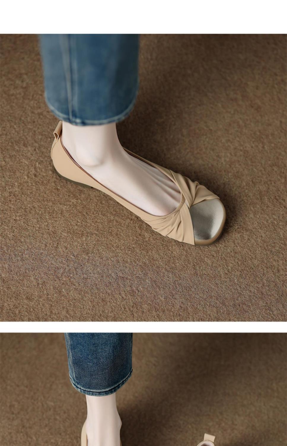 Comfortable Women's Ballet Flats Flat-soled Soft Walking Shoes_voghion.com