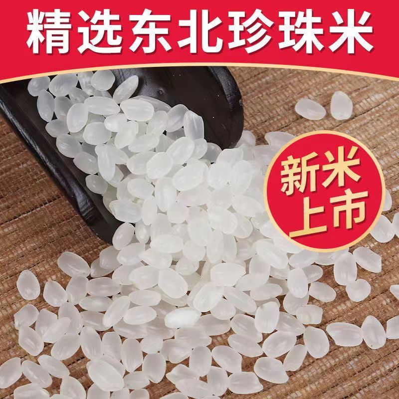 东北珍珠米10斤小袋装东北大米20斤便宜大米5kg批发当季新米粥米