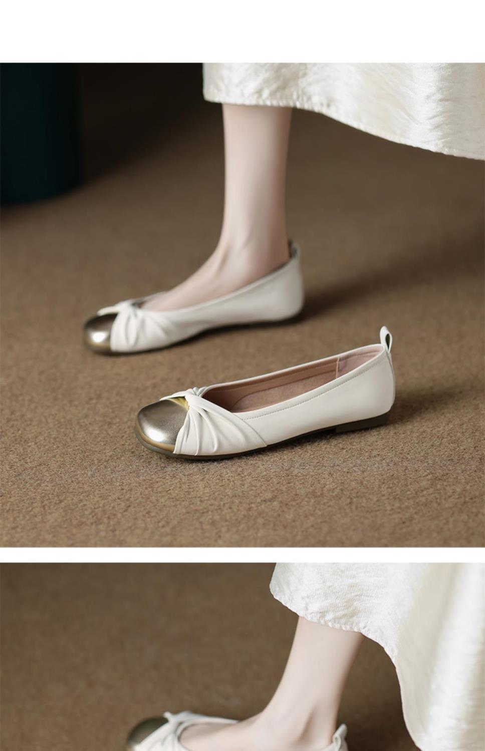 Comfortable Women's Ballet Flats Flat-soled Soft Walking Shoes_voghion.com