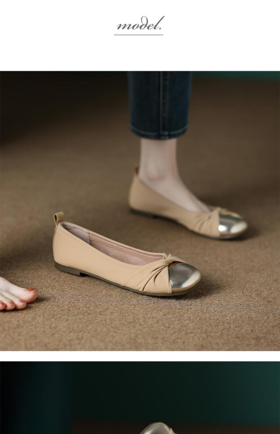 Comfortable Women's Ballet Flats Flat-soled Soft Walking Shoes_voghion.com