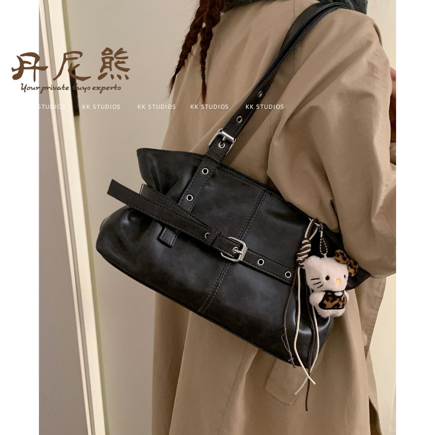 【丹尼熊】美拉德复古腋下包包女手提潮时尚小众托特包简约通勤包 图片 3