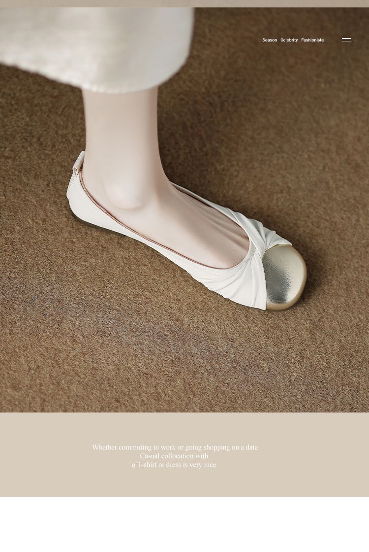 Comfortable Women's Ballet Flats Flat-soled Soft Walking Shoes_voghion.com