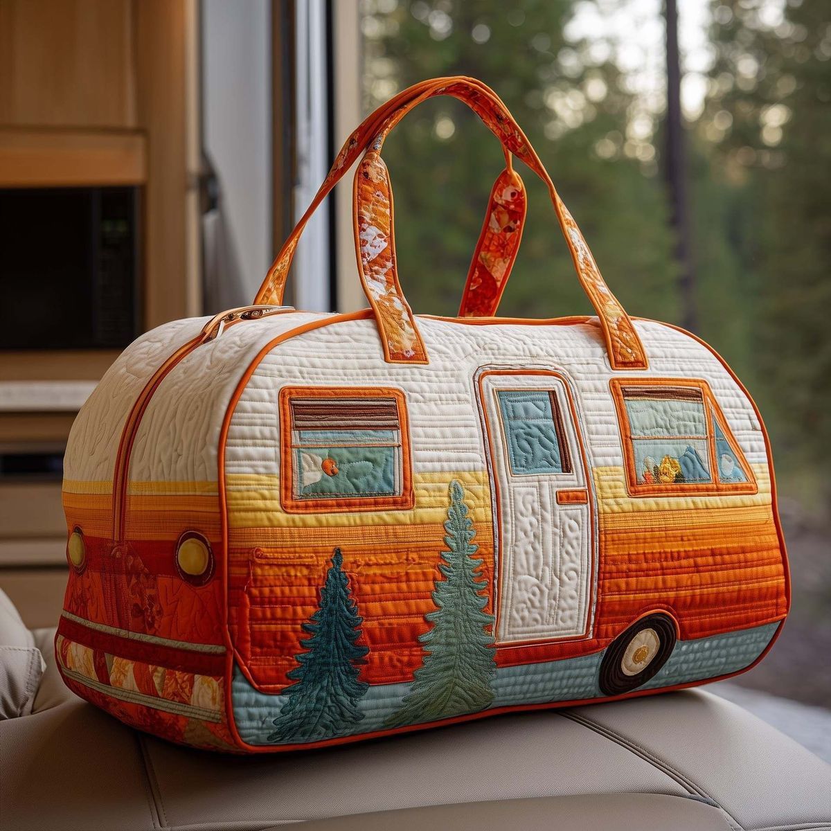 Saco de desporto de viagem acolchoado vintage multifuncional_voghion.com