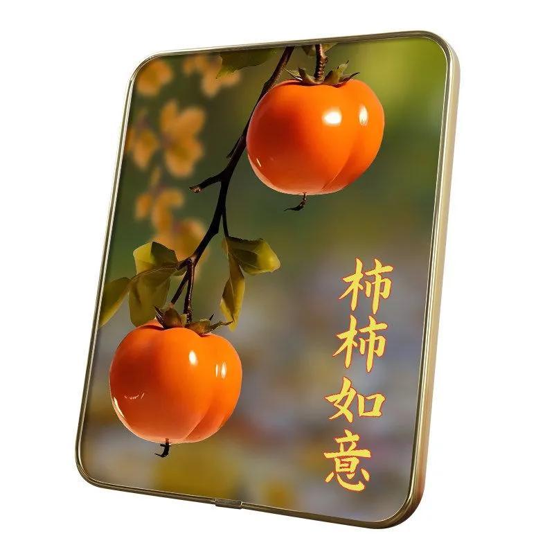 克兰美居柿柿如意摆件现代装饰挂画柿子电视柜桌面摆台摆件旺宅