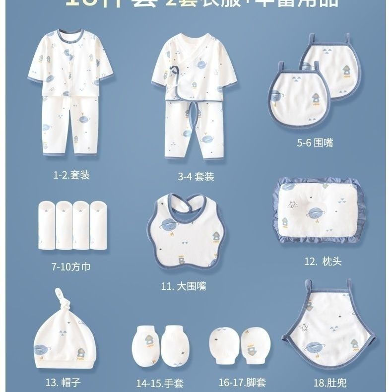 刚出生婴儿衣服礼盒初生新生儿纯棉礼物套装宝宝满月用品高档