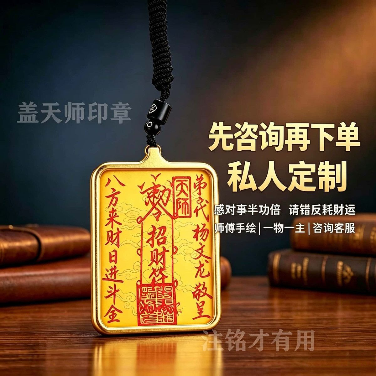 本命年朱砂五雷号令吊坠令牌做噩梦平安敕召令牌高含量原矿朱砂 detail 5