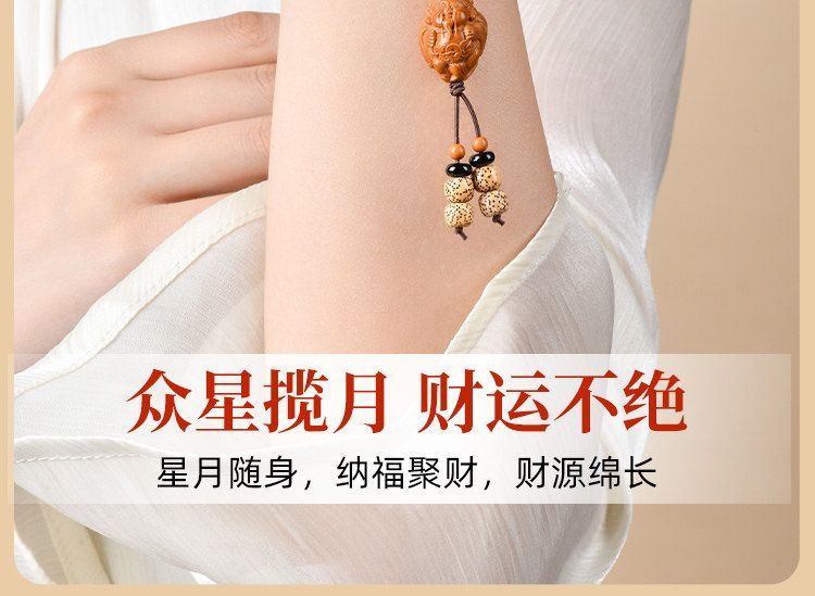 普陀山108颗星月菩提手串女多圈收藏级海南原籽盘玩手链招财礼物 detail 4