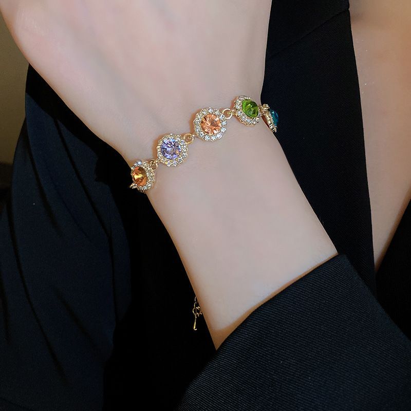Rainbow Crystal Bracelet detail image 9